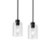 KLSS Black Pendant Lights Kitchen Island,Modern Farmhouse Glass Pendant Light,Light