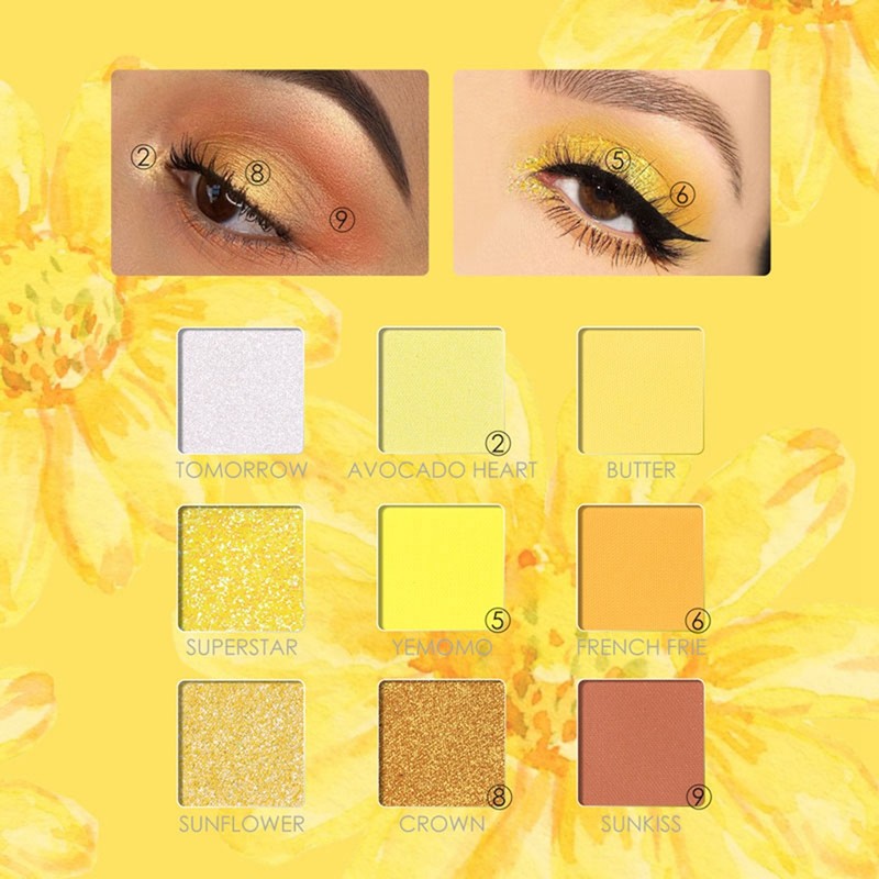 9 Colors Waterproof Matte Glitter Eye Shadow Palettes Makeup Cosmetics