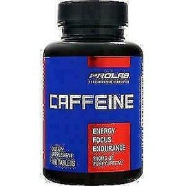 PROLAB Caffeine Supplement 200 mg 100 Tablets 1 Bottle NEW SEALED QUICK ENERGY