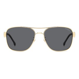 Carrera Women's Casual Geometric Sunglasses, Gold Black/Grey Polarized, 58/17/135