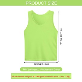 SAVOSWEET Pack of 6 Adult Football Vests, 62 x 70 cm Vest Football Set, Mesh Trimmage Adult Football Training Vest, Football Vest Set, Vests for Team Training for Men and Women, Green