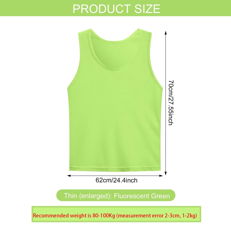 SAVOSWEET Pack of 6 Adult Football Vests, 62 x 70