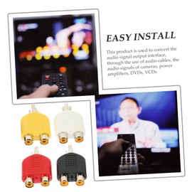 LABRIMP 4pcs Cable Tv Y-Splitter Adapter Subwoofer y Connector Audio Splitter for Subwoofer Speaker