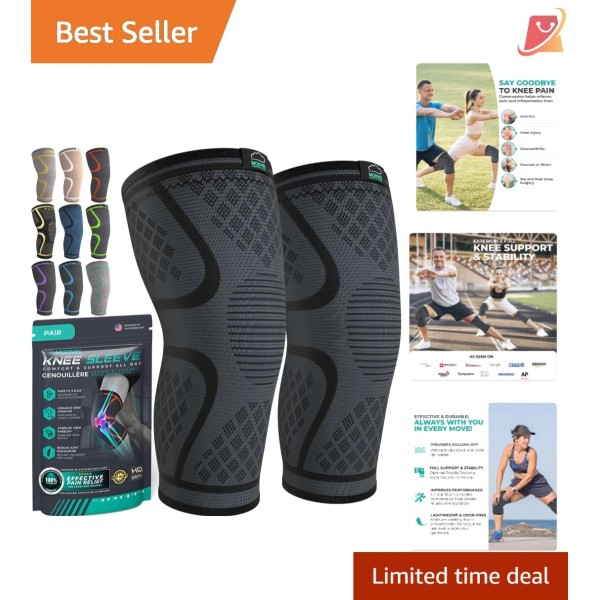 Unbranded Compression Knee Brace 2 Pack Small Moisture-Wicki