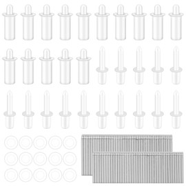 125 PCS Repair Plantation Shutters Tool Set, Plantation Shutter Louvers Staples Replacement Repair Pins,0.75inch and 0.6inch Tilt Rod Louvers Staples for Windows Tools Supplies (Two Sizes Mixed)