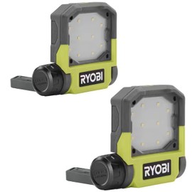 Buho USB LED Lithium Flip Light Bundle with 2 Each Ryobi Flip Lights, 2 USB Lithium 2.0 Ah 4-Volt Lithium-ion Batteries, Charging Cables Pocket Flashlight