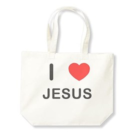 I Love Jesus - Natural Cotton Shopping Bag