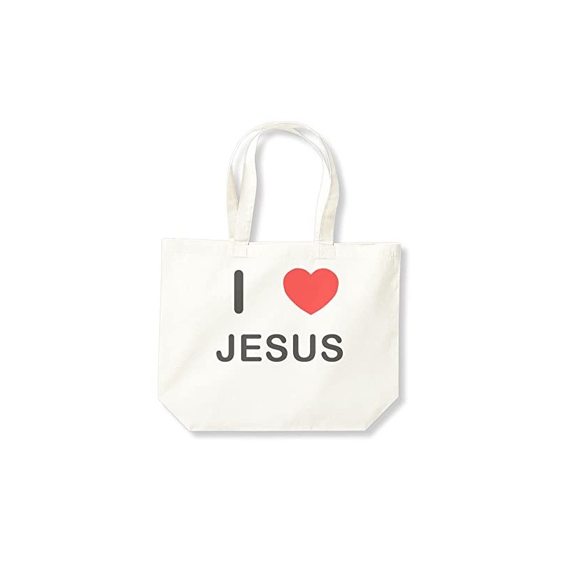 I Love Jesus - Natural Cotton Shopping Bag