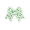 St Patrick's Cheer Bows Green Clover Bow St.Patrick Girls Ponytail