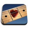 1 x Square MDF Fridge Magnet - Guitar Heart Shaped