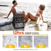 TOURIT 75 Can Rolling Cooler Detachable Double Deck Beach Cooler