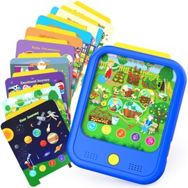 Kids Learning Tablet Educational Learning Pad for Toddlers 2-5 to Learn Alphabets, Numbers, Foods, Time, Music, Talking Cards for Toddlers，Learning Educational Toy Kids Gifts