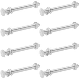 8 Sets of Hex Bolts with Nuts and Washers,304 Stainless Steel M8 Nut and Bolt Combination Kit (M8 x 80mm)