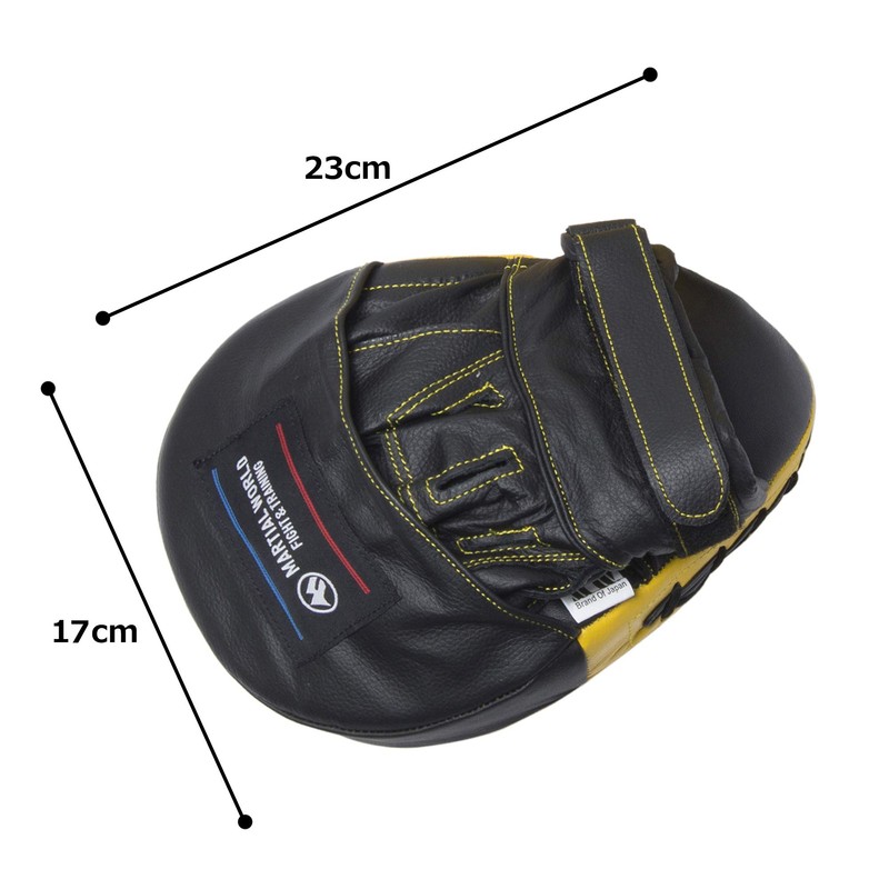 MARTIAL WORLD Professional Punching Mitt PM130-YLBK Yellow Black Height 9.1
