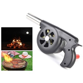 CMLLING Large Hand Cranked Outdoor Burning Blower Manual BBQ Blower for Camping Picnic Outdoor Activities