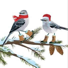 Set of 20 Individual Decoupage Paper Party Napkins Birds on the tree Watercolor Decor Luncheon Beverage Napkin for a Birthday, Holiday, Wedding, Cocktail Party