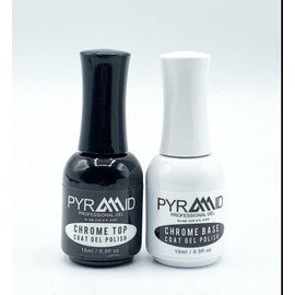 Pyramid Professional Gel Chrome Top & Base Coat Gel Polish 15 mL - 05 fl.oz NEW