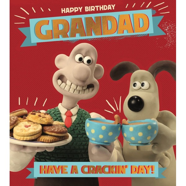 Grandad Birthday Card, Birthday Card for Grandad, Wallace & Gromit