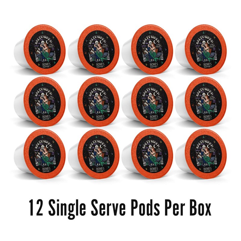 Bones Coffee Company Flavored Coffee K Cups, Salty Siren -