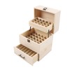 Gdrasuya10 Essential Oil Storage Box Organizer, 3 Layers Durable Wood