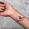 4 x 'Wren Bird on Branch' Temporary Tattoos - Water