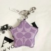 Coach NWT Coach Star Signature Bag Charm CBL12 Silver/Iris