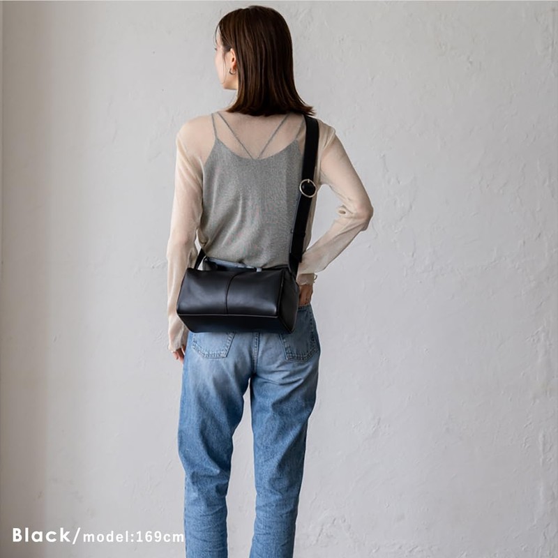 VITAFELICE Inb-10168p Women's One-Shoulder Square Bag, Black