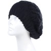 BYOS Winter Chic Leafy Cutout Crochet Knit Slouchy Beret Beanie