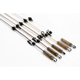 Korda Dark Matter Leader Heli Gravel 30lb 1m | Tungsten-Weighted Carp Fishing Leader for Helicopter and Chod Rigs | Discreet Gravel Brown