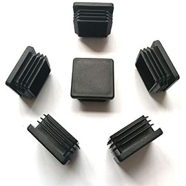 8 Pack 1 3/4 Inch (45mm) Square Plastic Plugs, Insert End Caps for Square Tubing Post