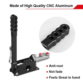 RYANSTAR Hydraulic Handbrake Adjustable Ebrake Long Lever Handle Fit for Drift Track Rally Racing Master Cylinder 0.75, E Brake Racing Emergency Brake Vertical Position Ergonomic Handle & Anti-Slip