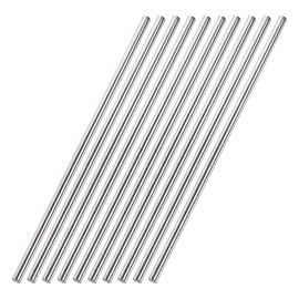 sourcing map 5mm x 300mm 304 Stainless Steel Solid Round Rod for DIY Craft - 10pcs