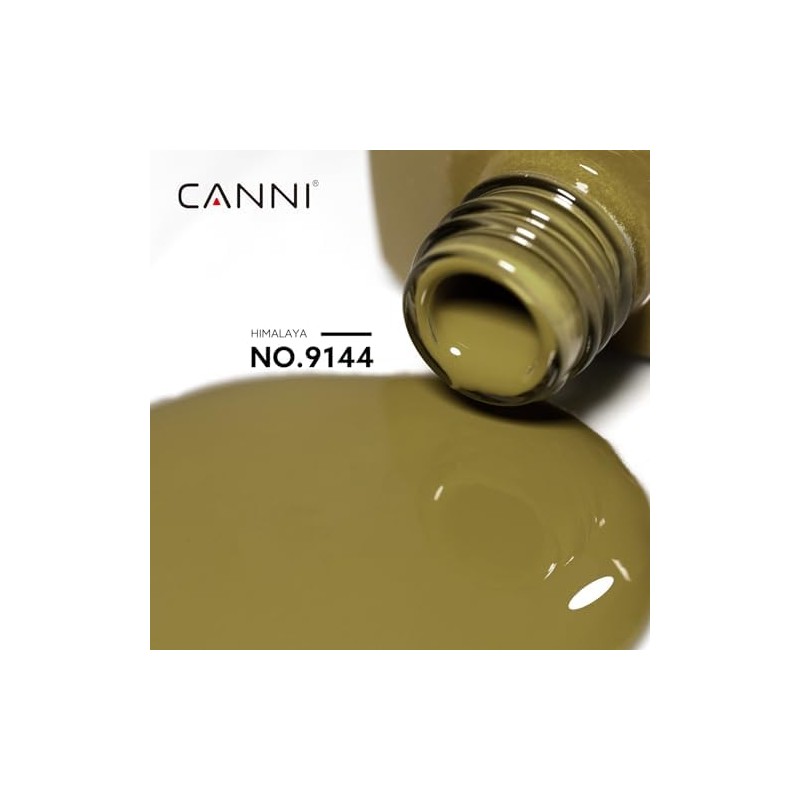 CANNI Esmalte De Uñas De Gel Verde Oliva, 1 Pieza,