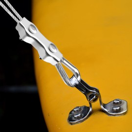 Mbsomnus 32 Piece Wire Rope Clamp M2 Set with 16 Pieces Rope Clamps 2 mm & 16 Pieces Wire Rope Thimbles 2 mm Stainless Steel 304 Duplex Clamp Cable Clamps for Steel Cable Washing Line Tensioner Awning