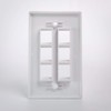 Keystone Wall Plate White 6 Port