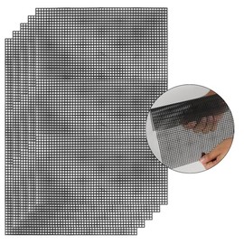 Plastic Mesh Sheets – 5PCS Black Craft Canvas Panels – 30x20cm (11.8x7.9in) with Uniform Grid – Flexible, Cuttable for DIY Needlework, Cross Stitch, Home Decor