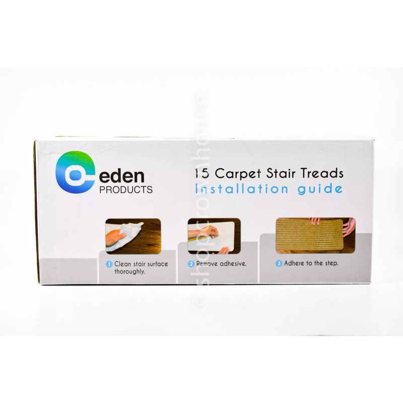 Eden Products 15 pieces BEIGE Carpet Stair Adhesive Treads 30"