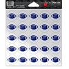 Award Decals Football Helmet (100 Stickers) (Royal Blue on Clear)
