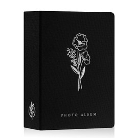 Lanpn Photo Albums 7x5 200 Photos, Linen Cover Acid Free Pocket Photo Book Picture Album Holds 200 Landscape Only 7 x 5 Picture (Black,13x18 cm)