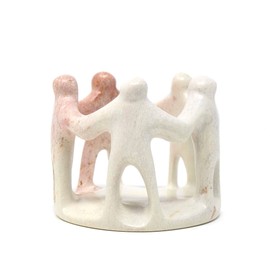 Global Crafts Natural Soapstone Circle of Friends