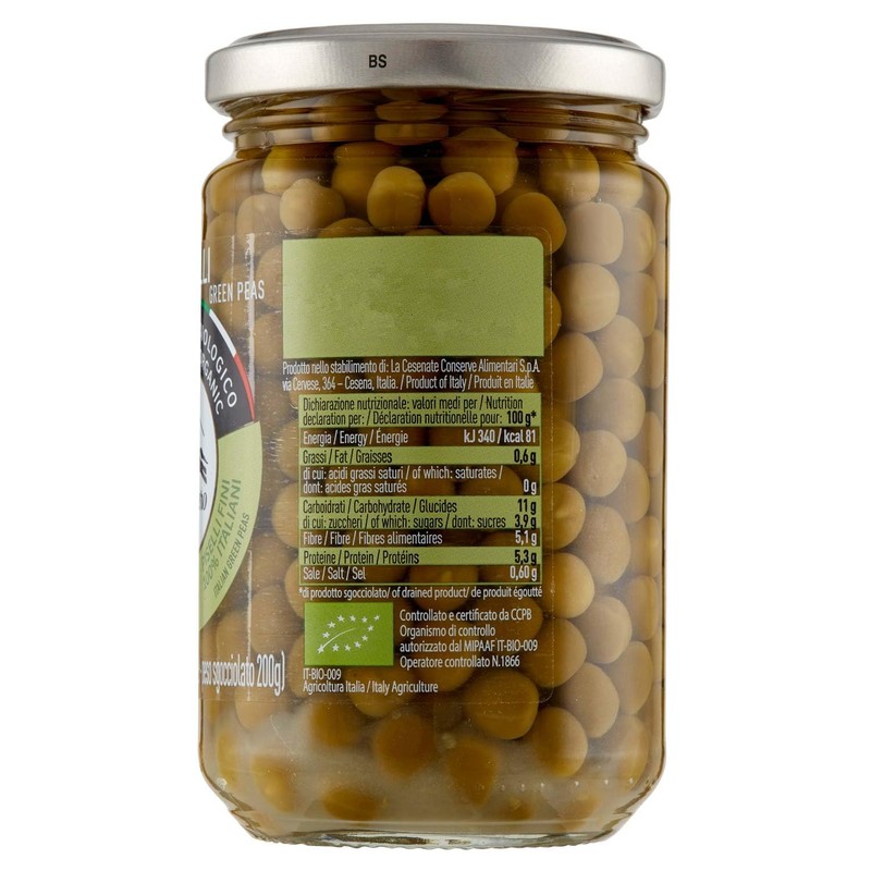 PISELLI LESSATI BIO 300g ALCE NERO