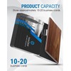 MaxGear Walnut Wood Business Card Holder for Women & Men,