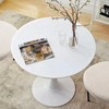 SoarFlash White Round Dining Table, 24" Tulip Table 2-4 People