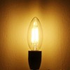 LUXON 2W LED Torpedo Light Bulb for Chandelier, Sconce, and