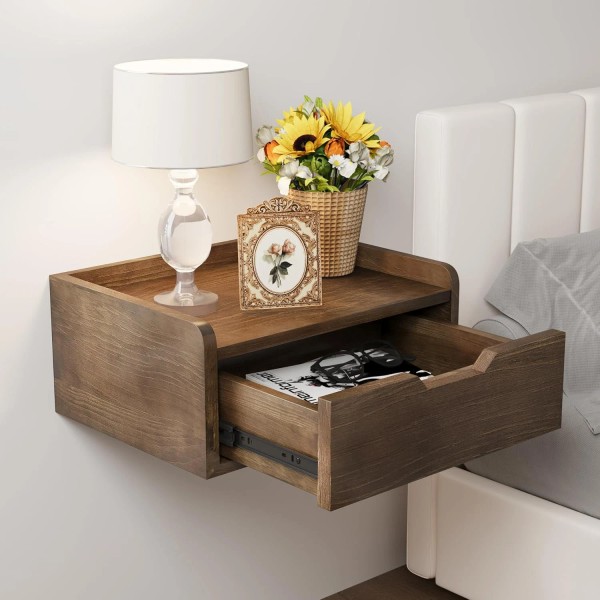 Does not apply Floating Nightstand, Bedside Shelf Wall Mounted, Small