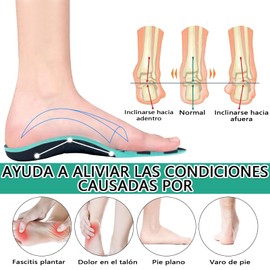 Plantillas para Zapatos con Apoyo de Arco，2 pares Plantillas para Fascitis Plantar,Plantillas Ortopédicas para Hombre,Plantillas de Gel para Pie Plano, Alivia el dolor de pies planos, fascias, pies y talones
