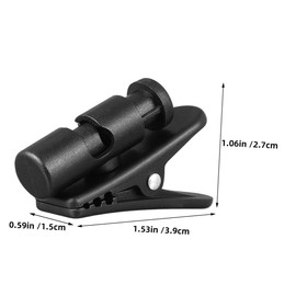 Mikinona 6pcs Headphone Cable Fixing Clip Clip Headphone Wire Fixing Device Cable Cord Clamp Mic Cord Clamp Black Plastic