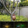 Iron Hollow Water Drop Lamp Solar LED Lantern Garland Garden