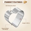 Heart Cookie Cutters, 6 PCS Valentine Cookie Cutter Stainless Steel