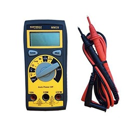 Martindale MM39 - LCD Auto Ranging 600 Volt, 10 Amp AC/DC Standard Digital Multimeter With Large Rotary Knob, Measures Resistance, Continuity And More! by Martindale